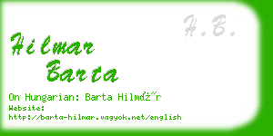 hilmar barta business card